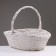 A set of baskets of 3 pcs, 48x37x15/40 cm, white, willow