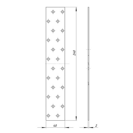 The plate fastener tundra, 40x240x2 mm, zinc, in packaging 1 pc.-1
