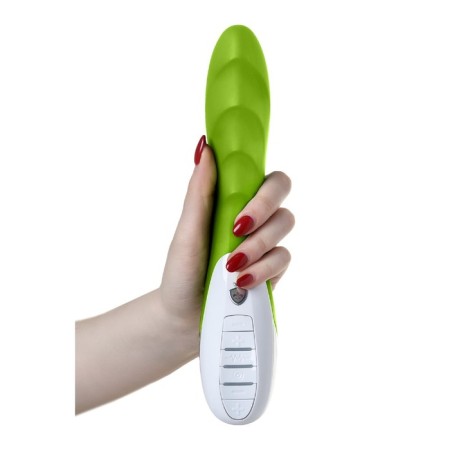 Mystim Sassy Simon vibrator, green color, 27 cm-8