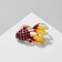 Brooch "Fish" gradient, red-yellow color in silver