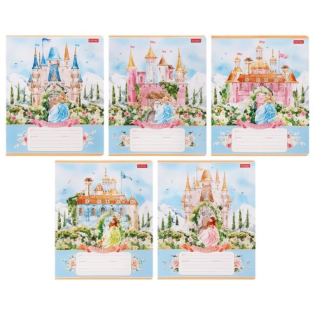 Notebook 12l CL fairy -tale locks, regional cards, block 65g/m2, mix