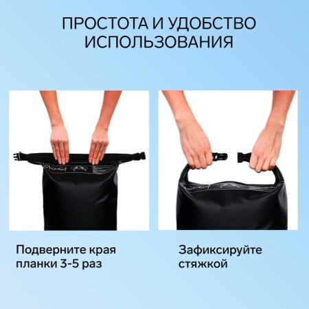 Yugana hairshome, PVC, waterproof 15 liters, one belt, black-3