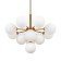 Suspended lamp Inversion, 13xg9, brass color
