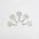 Markers for the loops "Lotus", d = 20 mm, 5 pcs, silver color