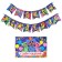 Garland on a tape with a poster "Happy Birthday!", Length 175 cm, monster