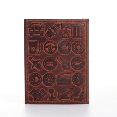 Cover for autoDocations and passports, brown color-1