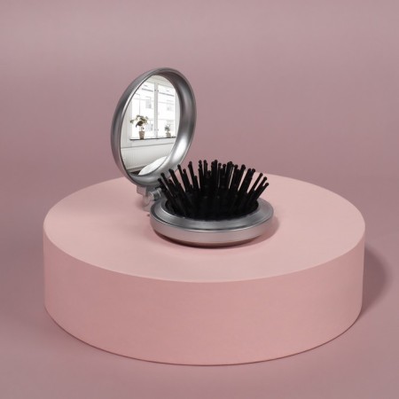 Massage comb “mother -of -pearl medallion”, folding, with a mirror, d = 6 cm, color mix-5