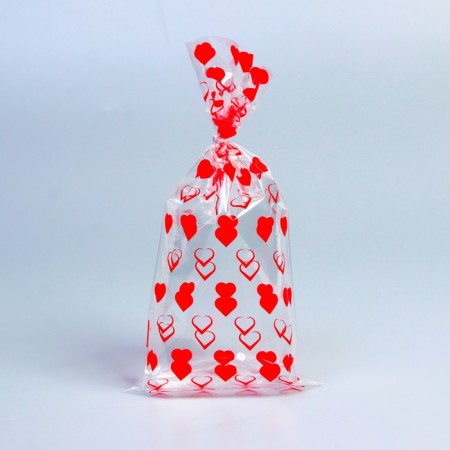 Package packing bopp, "heart" 15*30 cm-2