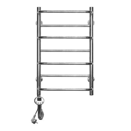 Domoterm electric heated towel rail "Orpheus", 500 x 700 mm, 7 crossbars, left, chrome