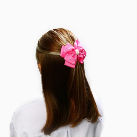 Outlet. Hair bow on a hairpin, 11 cm, kitty Marie-5
