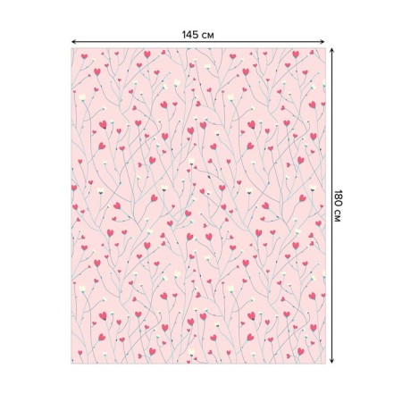 The tablecloth “Blooming love”, rectangular, Saten, size 145x180 cm-1