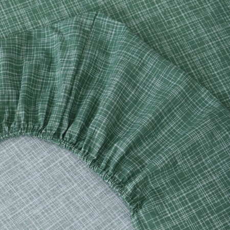 Bishop on the elastic band ATRA 140x200x20, green calico 120g/m, HL100%-3