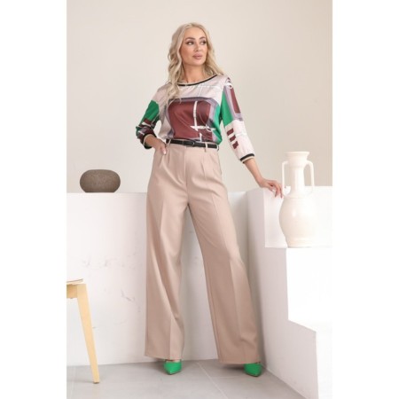 Female trousers, size 50, milk color