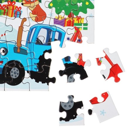 Thermal engine with puzzle “Blue Tractor: New Year in the city”, 54 elements, 250 ml-3