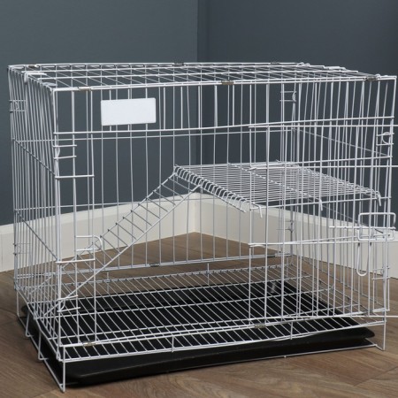 A cell for dogs and cats, a two -tier 61 x 42 x 50 cm, white-7