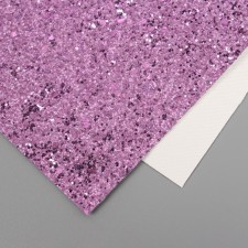 Лист для творчества иск.кожа "Крупные блёстки" светлый фиолет лист 33х20 см толщина 0,84 мм