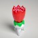 Candle for the cake musical "Tulip", spinning, red, 14.5 × 6 cm