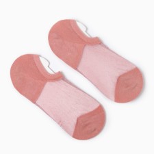 Women's socks shortened, pink color, size 36-40