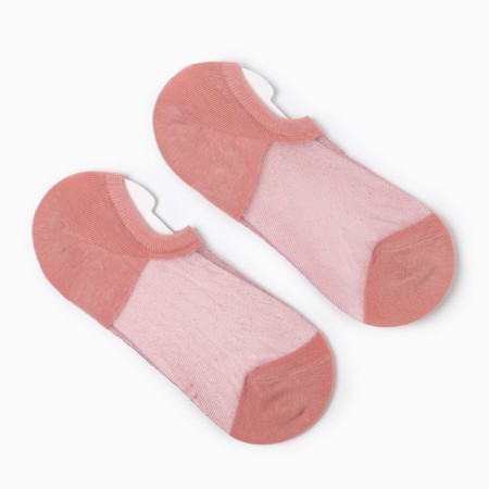 Women's socks shortened, pink color, size 36-40