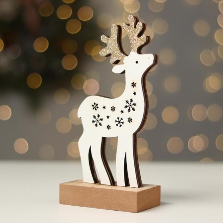 New Year's decor with backlight "Snow Deer"