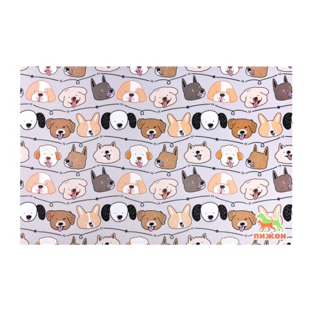 Rug for a bowl "Pigger" 43 x 28 cm "Dogs"-2