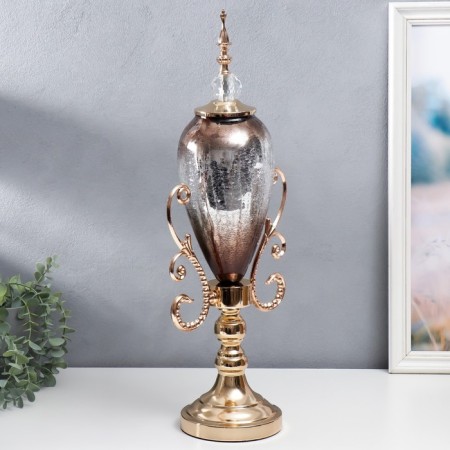 Interior metal souvenir, glass "Mosaic" gold 56.5x15x24 cm-1