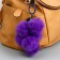 Fluffy on the ring "Grapes with a leaf" Purple 14 cm