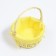 Wicker basket, 22 x 22 x 11 x 27 cm, yellow