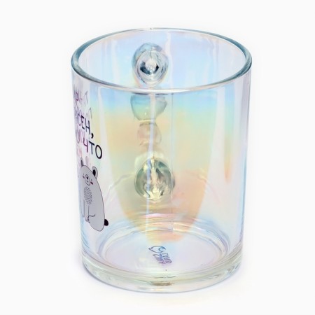 Glass mug "World is beautiful", 350 ml-1