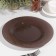 Glass plate "Brown City", d = 26 cm, brown color
