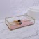 Organizer for storage "Pink Ripples", glass, 1 section, 24 × 14 × 5 cm, transparent/copper/pink color