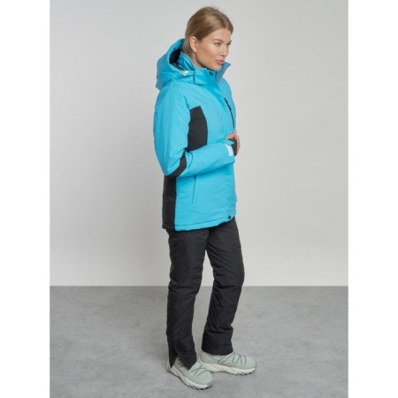 Ski costume female winter, size 48, blue color-6