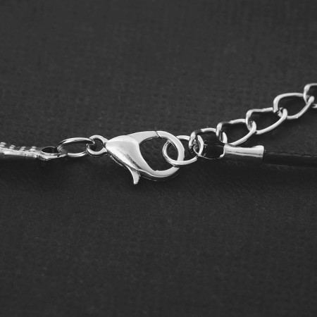 Piece on the lace "Anatomy" brain, color black silver on a black lace, 45 cm-1