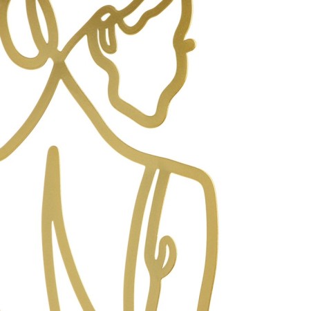 Panel interior metal "Girl" gold 1x30x50 cm-2