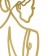 Panel interior metal "Girl" gold 1x30x50 cm