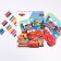 Set for creativity: fresco sand with sparkles (9 colors), "try to catch up", cars