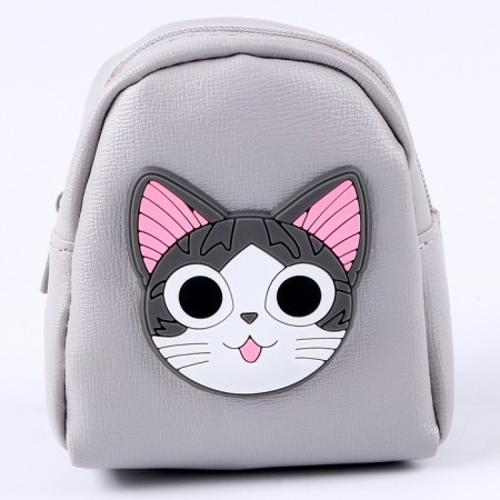Bag for the doll "Cute cat", color gray color