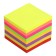 Block with a sticky edge of 51 mm x 51 mm, 400 sheets, fluorescent, 8 colors