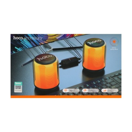Portable column Hoco BS56, 2-B-1, 10 W, cable 1.3 m, BT5.2, USB/Jack 3.5, AUX, Black 960393-6