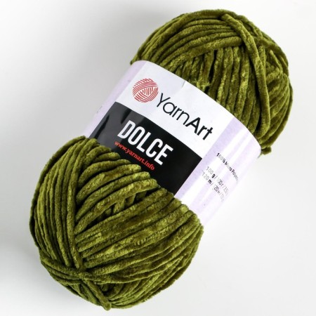 Yarn "Dolce" 100% micropoliester 120m/100g (772 t. Khaki)-1
