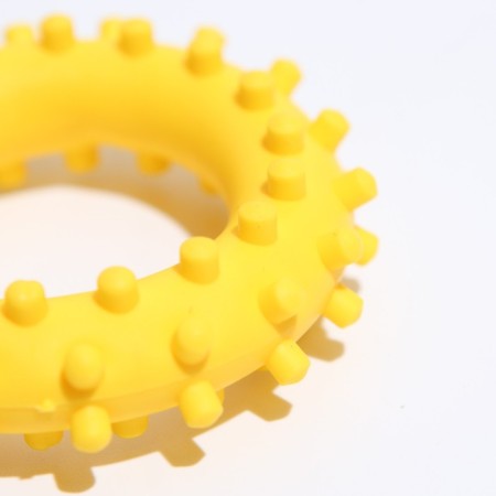 Toy "Ring with spikes No. 1", 5.6 cm, yellow-2