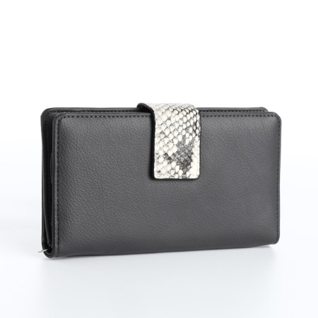 Women's wallet on magnet, gray color