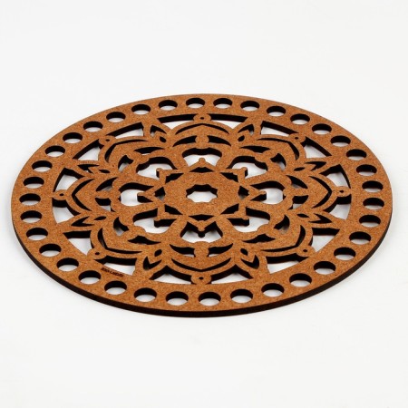 Donyshko for knitting Carved "Mandala", circle 15 cm, HDF 3 mm-4