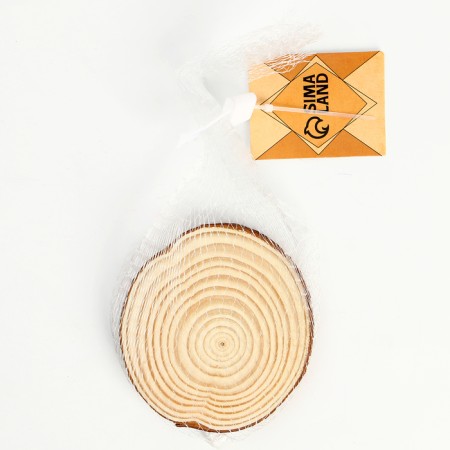 Wooden decor "Sawdal of a tree" Size: from 9 to10 cm-2