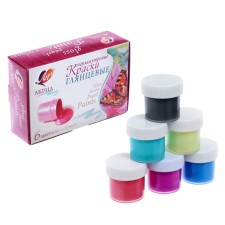 Acrylic paint, set of 6 colors x 20 ml, mother -of -pearl