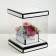 Gift box for flowers with a vase and PVC windows folding, packaging, "Happiness next to you", 23 x 30 x 23 s