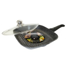 Pan-grill pan-chief, removable handle Soft-Touch, with a lid, size 27x27 cm
