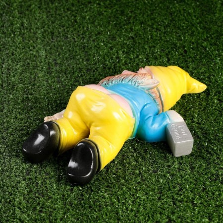 Garden figure "Red -drunk dwarf" 23cm-3