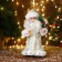 Santa Claus "in a white fur coat with gifts" moves, with backlight, 30 cm