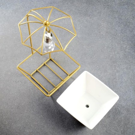 Pot on a stand with lighting, 22x10x10cm 3/lr41-4